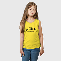 Майка детская хлопок Ilona never alone - motto, цвет: желтый — фото 2