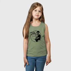 Майка детская хлопок Jazz lover, цвет: авокадо — фото 2