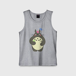 Майка детская хлопок Totoro game, цвет: меланж