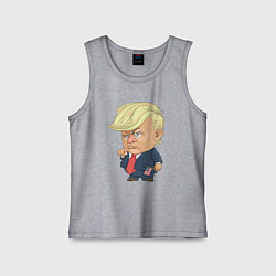 Майка детская хлопок Мистер Трамп, цвет: меланж