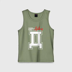 Майка детская хлопок Давид человек с большой буквы, цвет: авокадо