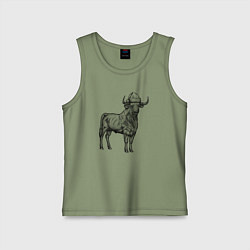 Детская майка Новогодний бычара