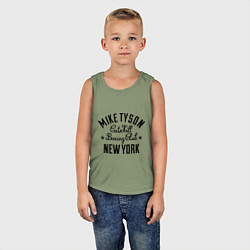 Майка детская хлопок Mike Tyson: New York, цвет: авокадо — фото 2