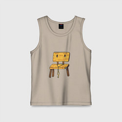 Майка детская хлопок Трехногий стульчик, цвет: миндальный