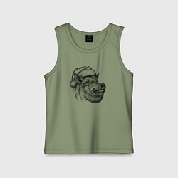 Детская майка Кабан новогодний