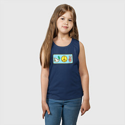 Майка детская хлопок Голубь и мир, цвет: тёмно-синий — фото 2