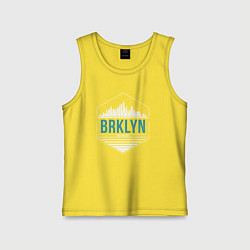 Майка детская хлопок Brooklyn city, цвет: желтый