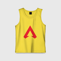 Майка детская хлопок Logo apex legends, цвет: желтый