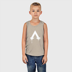 Майка детская хлопок Логотип Apex с подтеками, цвет: миндальный — фото 2