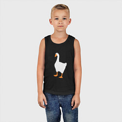 Майка детская хлопок Untitled goose game honk, цвет: черный — фото 2