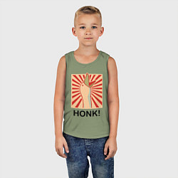Майка детская хлопок Гусь honk, цвет: авокадо — фото 2
