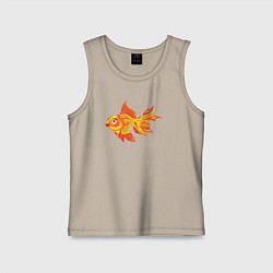 Майка детская хлопок Golden fish, цвет: миндальный