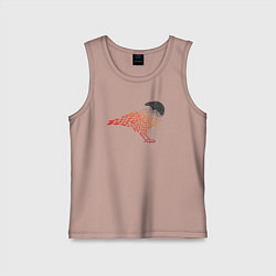 Майка детская хлопок Crow, цвет: пыльно-розовый