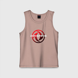 Майка детская хлопок Dongfeng - logo, цвет: пыльно-розовый