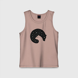 Майка детская хлопок Большая медведица в космосе, цвет: пыльно-розовый