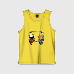 Майка детская хлопок Лунная гонка, цвет: желтый