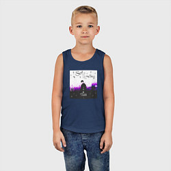 Майка детская хлопок Одиночное Прокачивание, цвет: тёмно-синий — фото 2