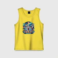 Майка детская хлопок Город Берлин, цвет: желтый