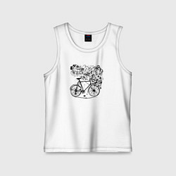 Майка детская хлопок Абстрактный велоузор, цвет: белый