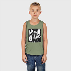 Майка детская хлопок Мэш Бёрндэд, цвет: авокадо — фото 2