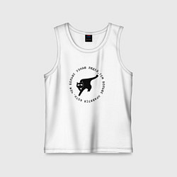 Майка детская хлопок Чем больше узнаю людей тем больше нравятся коты, цвет: белый