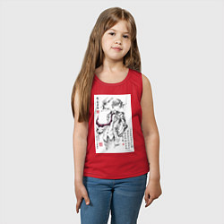 Майка детская хлопок Киётака Аянокоджи арт, цвет: красный — фото 2