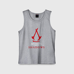 Майка детская хлопок Assassins creed shadows logo, цвет: меланж