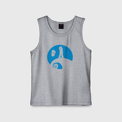 Майка детская хлопок Tardis love, цвет: меланж