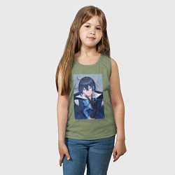 Майка детская хлопок Ванитас в костюме, цвет: авокадо — фото 2