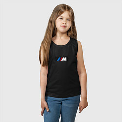 Майка детская хлопок BMW logo sport steel, цвет: черный — фото 2