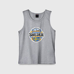 Майка детская хлопок Sweden, цвет: меланж