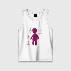 Майка детская хлопок Depeche Mode - Playing the angel logo, цвет: белый