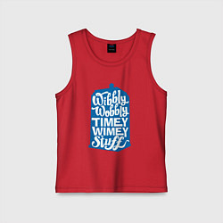 Майка детская хлопок Timey stuff, цвет: красный