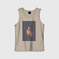 Майка детская хлопок Корзинка фруктов Юки Сома, цвет: миндальный