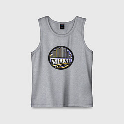 Майка детская хлопок Город Майами, цвет: меланж