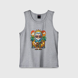 Детская майка Ведьмак с гитарой на острове