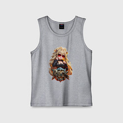 Майка детская хлопок Рок Ежиха вокал, цвет: меланж