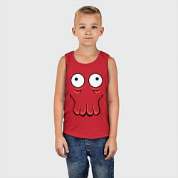 Майка детская хлопок John Zoidberg Face, цвет: красный — фото 2