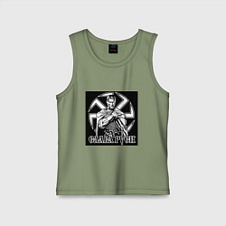 Майка детская хлопок Слава руси, цвет: авокадо