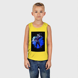 Майка детская хлопок Моя геройская академия Всемогущий Тосинори Яги, цвет: желтый — фото 2