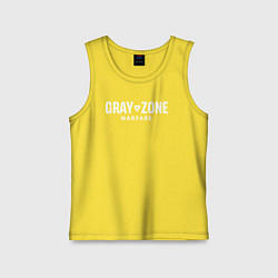 Майка детская хлопок Gray zone warfare logo, цвет: желтый