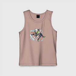 Майка детская хлопок Anby Zenless Zone Zero, цвет: пыльно-розовый