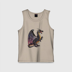 Майка детская хлопок HOMM3 Black Dragon, цвет: миндальный