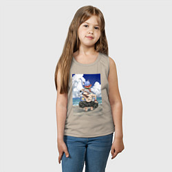 Майка детская хлопок Хвост Феи Хэппи Нацу Драгнил, цвет: миндальный — фото 2