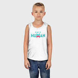 Майка детская хлопок Once human logo, цвет: белый — фото 2