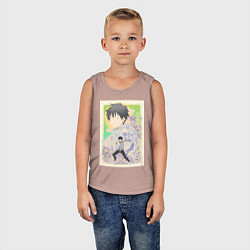 Майка детская хлопок Магическая битва Юта Оккоцу арт, цвет: пыльно-розовый — фото 2