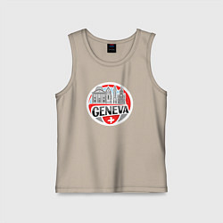 Майка детская хлопок Switzerland country, цвет: миндальный