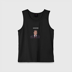 Майка детская хлопок I am dead inside Michael Scott - the office, цвет: черный