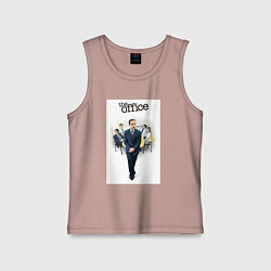 Майка детская хлопок The office characters, цвет: пыльно-розовый