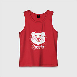 Детская майка Россия и медведь